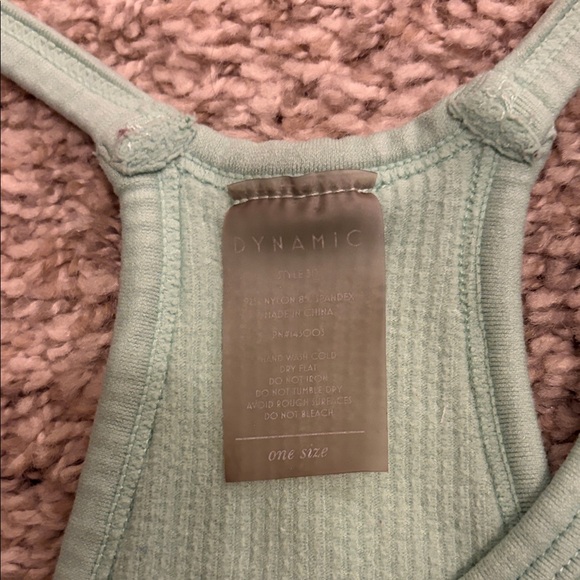 Mint Green Ribbed Bandeau - Picture 2 of 3